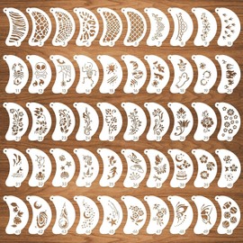 Plantillas De Pintura Facial Diy, Plantillas de Dibujo, Plantillas De Pintura Facial Reutilizables (50PCS)