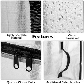 Veradome Heavy Duty Clear Tote Bag for Storage & Organization – Extra Large, Durable Zippered Storage Bin with Reinforced Handles – for Home, Travel & Garage Use (X-Large, 4.0, Count)