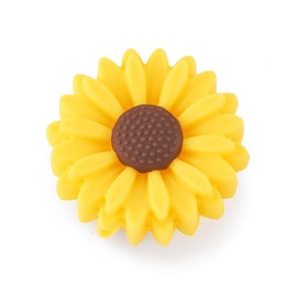 Beadthoven 10pcs Sunflower Silicone Beads 22mm Yellow Daisy Flower Beads DIY Bracelet Necklace Beads Flower Silicone Beads Loose Rubber Beads for Lanyards Pen Jewelry Making DIY Crafts