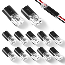 Ztolbriy 12 Stück 2 Polig Stecker Auto Kabelverbinder – Wasserdichte Steckverbinder für 18-22 AWG Kabel | Schnellverbindung ohne Löten | Praktische Kabelstecker für Elektroinstallationen