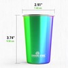 10oz Rainbow Stainless Steel Tumbler - Reusable Metal Drinking Glasses