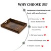 Hanobe Brown Decorative Serving Trays: Rustic Brown Rectangle Tray Decor