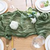 Wokceer Cheesecloth Table Runner 3Pack 10FT Sage Green Boho Gauze