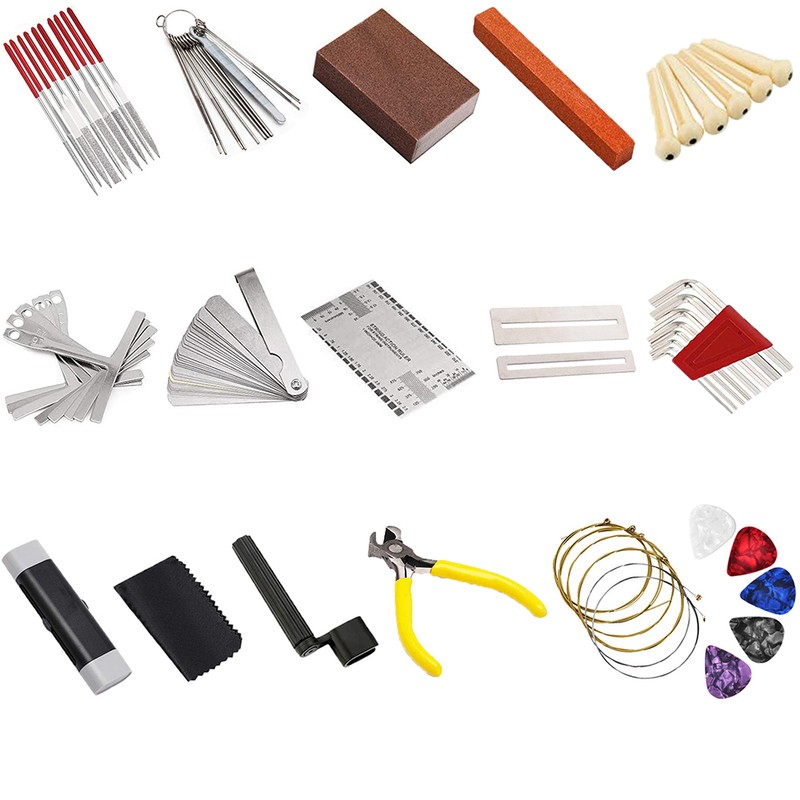 74 PCS Guitar Tool Kit with Carry Bag, Repair Maintenance