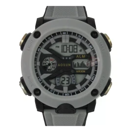 J.H. Company Reloj Digital Para Hombre Militar Sport Sumergible Led Correa Gris
