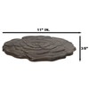 Ebros Gift Cast Iron Rose Flower Blossom Garden Stepping Stone