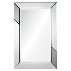 Rumba Silver and Gray 24" x 36" Rectangular Wall Mirror