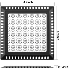 Shower Hair Catcher/Drain Strainer/Drain Hair Catcher Shower Cover for Bathroom Floor Drain, Stainless Steel and Silicone (4 inch, Black)