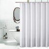 OVZME White Fabric Shower Curtain Set, Waffle Heavy Duty Textured