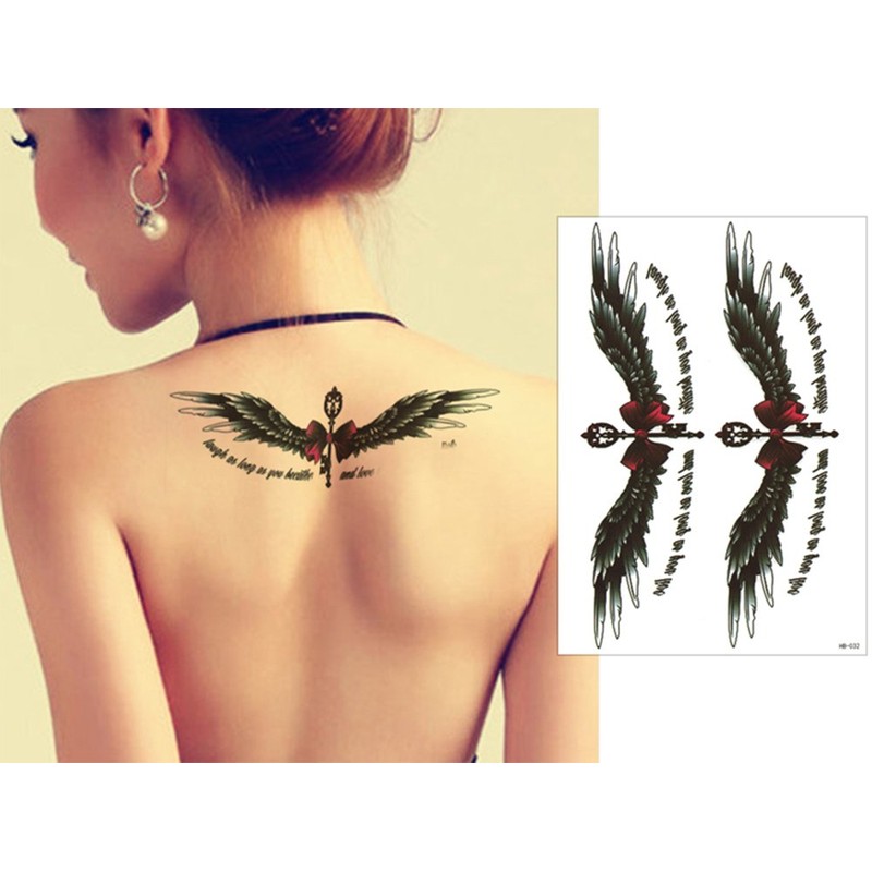 THE FANTASY hb032 Tattoo Sticker Wings Feather