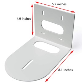 PTZ Camera Wall Mount Bracket, Universal Solid Metal Mount for All PTZ Cameras on The Market, Includes Mounting Screws, Compact Design (White)