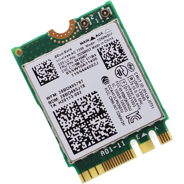 Dual Band Wireless-AC 7260 NGFF M2 Use for Intel AC