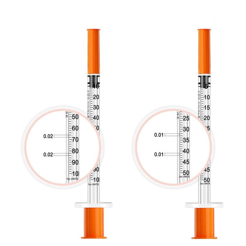 100 Pack 0.5ml 31Gx8mm Disposable Measuring & Dispensing Tools, Individually