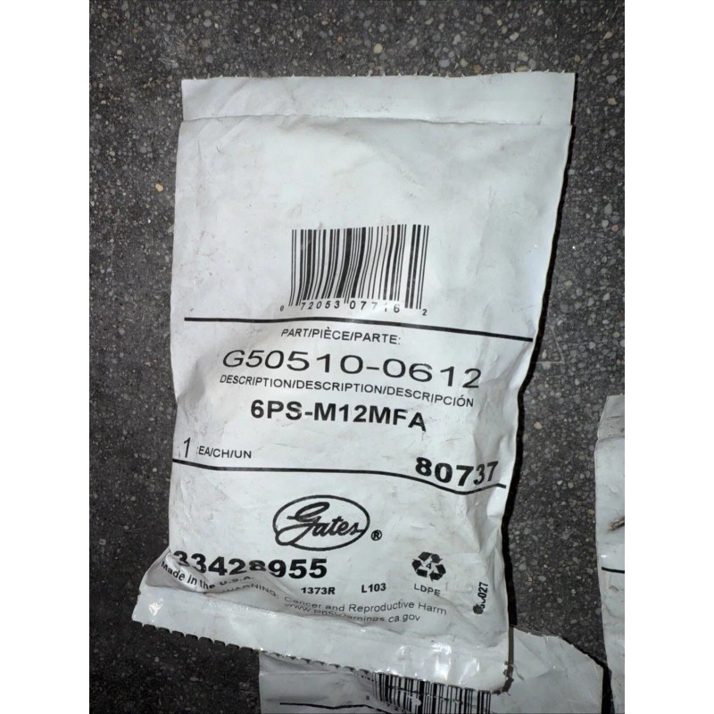 Gates G50510-0612 Hydraulic Coupling / Adapter