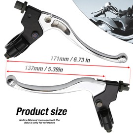Aynaxcol 22mm 7/8" Left Clutch Brake Handle Lever with 155cm Cable Brake Pads Replacement for Coleman CT100U CC100X 98cc 3HP MBX10 Mini Bike Parts (Black)