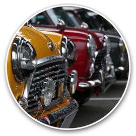 Vinyl Stickers (Set of 2) 10cm - Old Classic Car Decals for Laptops,Tablets,Luggage,Scrap Booking,Fridges, 14422