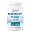 Micro Ingredients Magnesium Citrate 400mg, 240 Capsules | with Vitamin