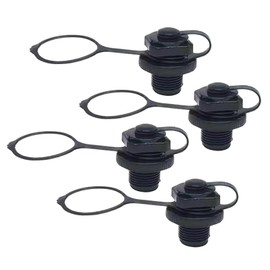 Inflatable Boat Valve, Pack of 4 Pool Valve with Check Valve, 22 mm Three-Ring Lid Made of Polypropylene, for Inflatable Boats and Inflatable Pools