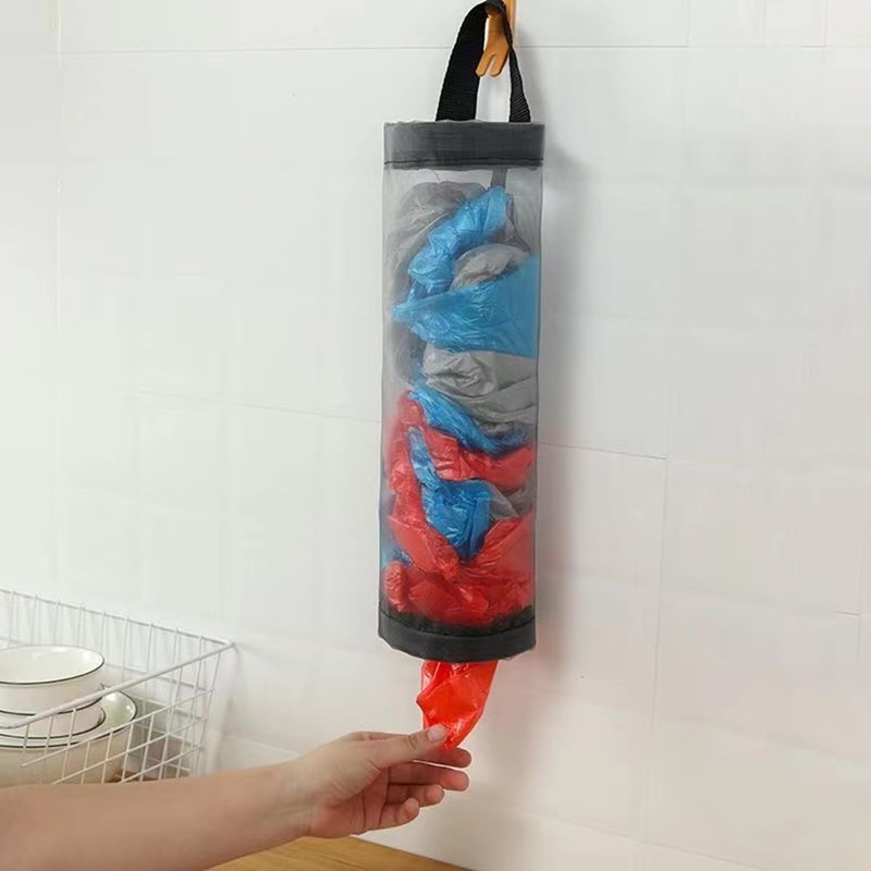 Eleutheromania Pack of 2 Plastic Bag Holder Hanging Folding Net