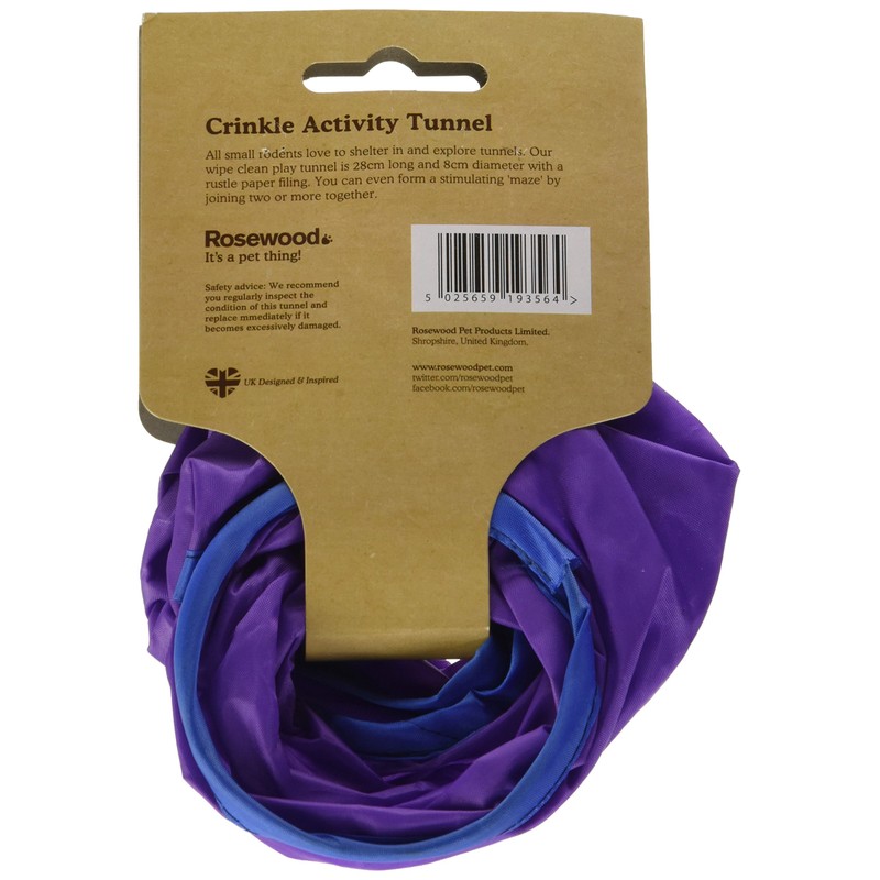 Rosewood Boredom Breaker Small Animal Activity Toy Small Crinkle Tunnel
