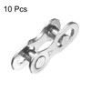 sourcing map 10pcs Bicycle Missing Link 6/7/8 Speed Reusable Steel