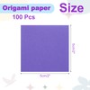 DMiotech 100 Sheets 2x2 Inch Origami Paper, Dark Purple Square