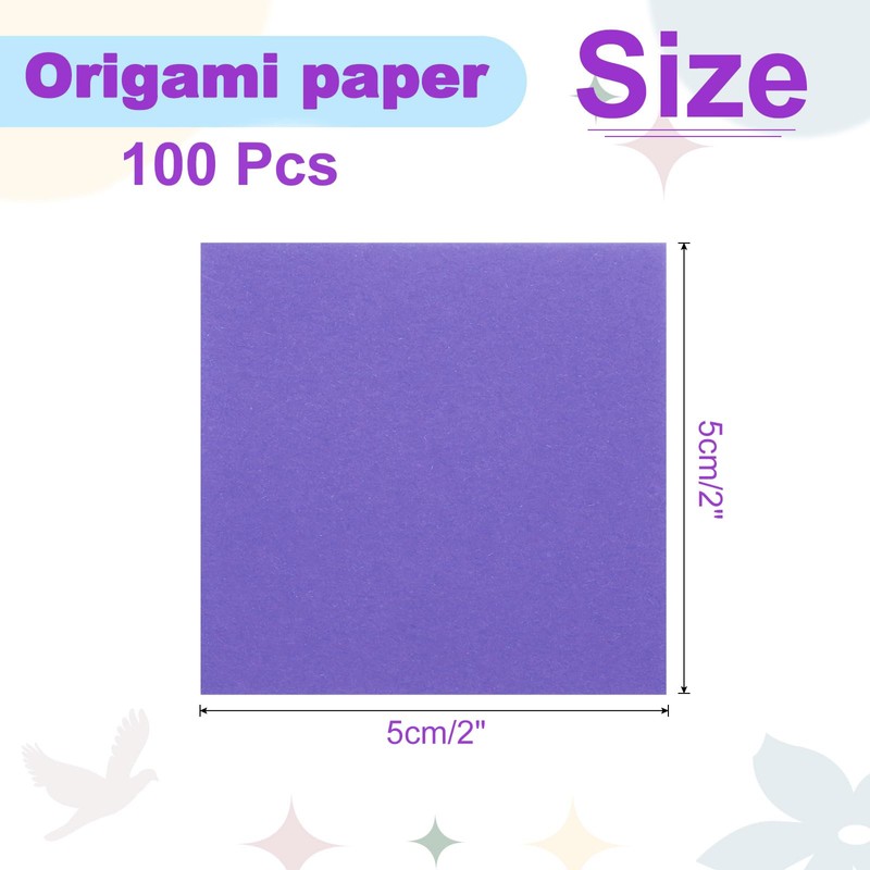 DMiotech 100 Sheets 2x2 Inch Origami Paper, Dark Purple Square