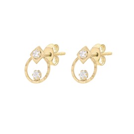 Carissima Gold Women's Stud Earrings Yellow Gold – 1.55.9219, 9ct Gold, Cubic Zirconia
