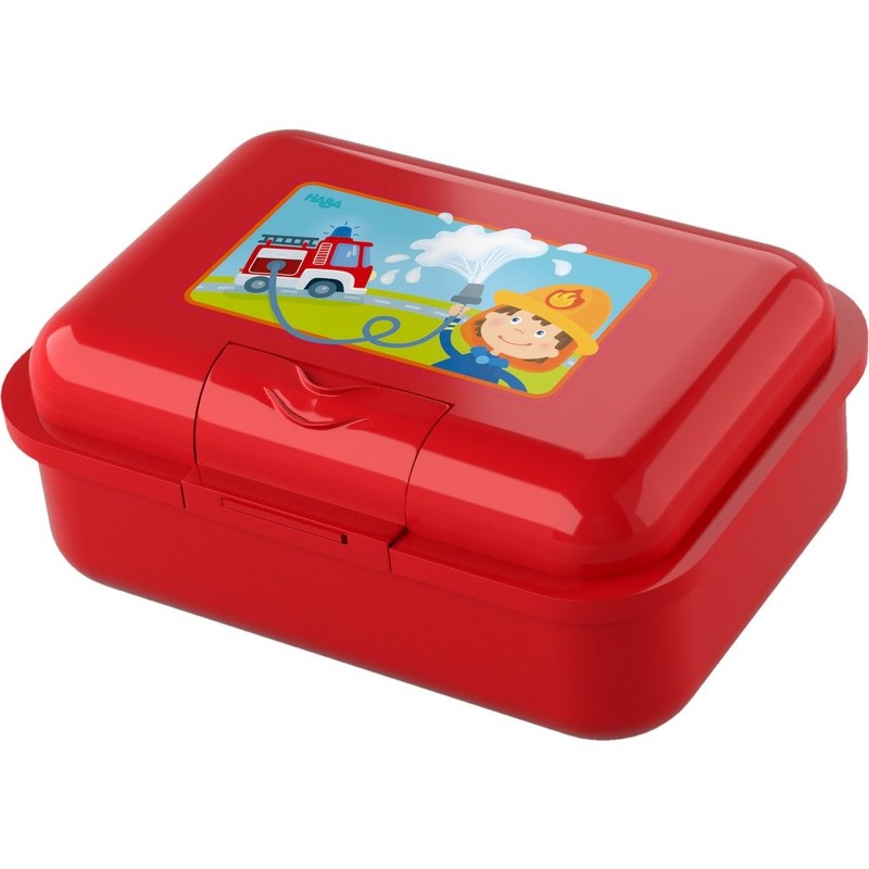 HABA Lunch Box and Water Bottle Fire Brigade Engine Gift