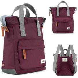 ROKA Bantry Tote Backpack for Women, Men & Kids - Nylon Small Backpack w/Multi Pockets, & Adjustable Straps for Work, School, Travel - Plum