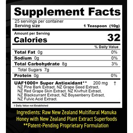 FREZZOR Premium New Zealand Raw Multifloral Manuka Honey with UAF1000+ Super Antioxidant, 230% More Bioactive, Best Support for Everyday Wellness, Antioxidant Superfood, 2 Jars (17.6oz/500g)