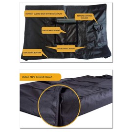 HXHLWN Outdoor TV Cover 46 to 48 inches, Waterproof and Weatherproof, Fits up to 48" W x 30" H Outside Television for LED, LCD, OLED ，Outside Flat Screen TVs