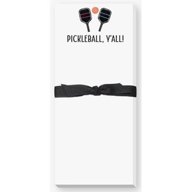 Pickleball Theme Notepad - Keep your to-do's and shopping lists organized with this great "Pickleball Y'All" skinny notepad.