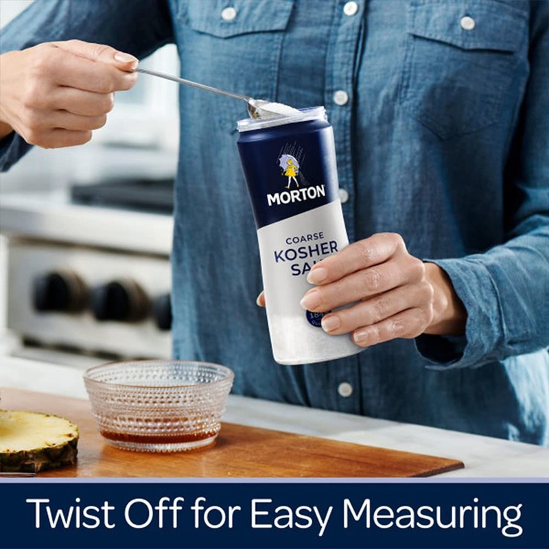 Morton Kosher Salt, Coarse (16 oz), 6-Pack,Ideal for Cooking &