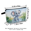 MoCaliduccious Cartoon Elephant Play Print Cosmetic Bag Whimsical Holiday &