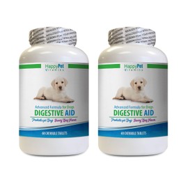 dog digestive advantage probiotic - DOG DIGESTIVE AID - NATURAL PROBIOTIC AND PREBIOTIC BLEND - OPTIMAL GUT AND INTESTINE HEALTH - dog probiotic capsules - 2 Bottles (120 Treats)