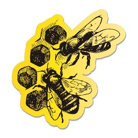 GT Graphics Express Bees Beehive - 20" - Large Size Vinyl Sticker - Outdoor Indoor Decor