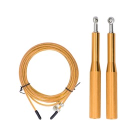 Skipping Rope Strong Durable Adjustable Flexible Reliable Professional Convenient Exercise Supplies for Indoor OutdoorAluminum Alloy Gold
