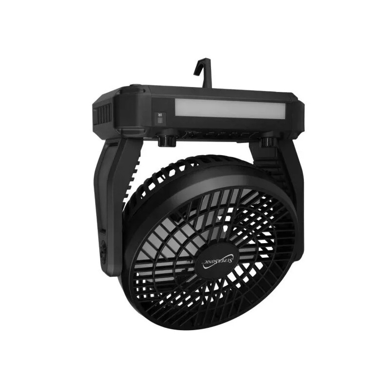 Supersonic Solar Rechargeable Bluetooth Radio + 3-Speed Cooling Fan +
