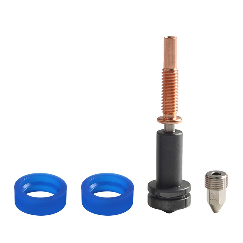 Upgraded High Flow 0.6mm Trimetal Nozzles Hardened Steel/Copper/Titanium Compatible with