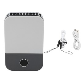 Portable Neck Fan Mini Hanging Neck Fan with Adjustable Lanyard USB Rechargeable Quiet 3 Wind Speed Wearable Personal Fan Black