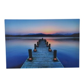 Beachcombers 02153 Dock Candle Canvas with 8 LED