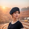 RUNQIU Beret Summer Hollow Breathable Artist Beret Women Painter's Hat