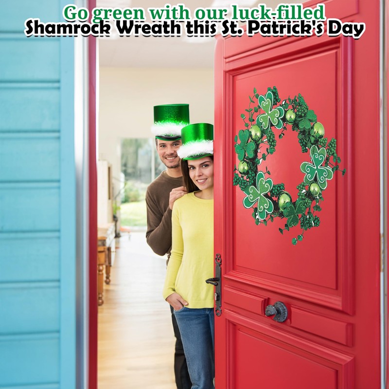 Fun Express St Patricks Day Decorations Shamrock Wreath - 13