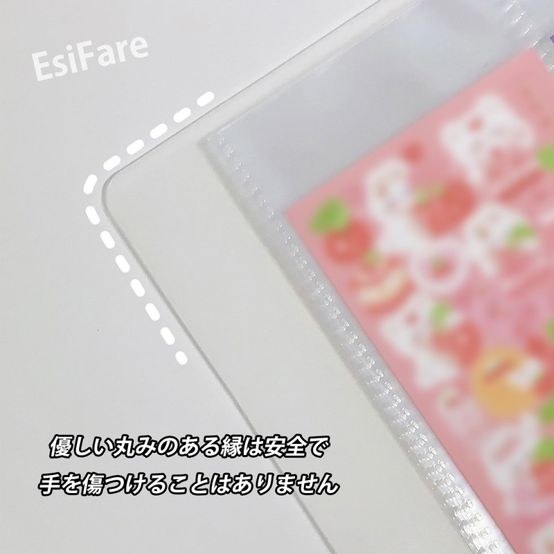 EsiFare Sticker Storage Book, Sticker Storage, Double-Sided Sticker Book, Vertical