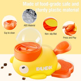 Cat Interactive Treats Dispenser, Dog Slower Feeder Puzzle Toys, Duck-Shaped Enrichment Toys for Cats and Small Dogs, Interactive IQ Training Reduces Bloating