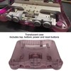 for N64 Translucent Case Replacement Retro Video Game Console Protective