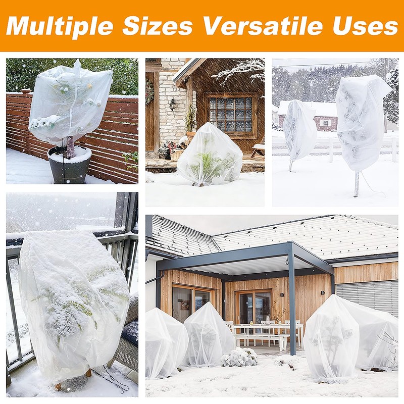 Agfabric Plant Covers Freeze Protection 72"x72"x12" 0.9oz Freeze Cloths for