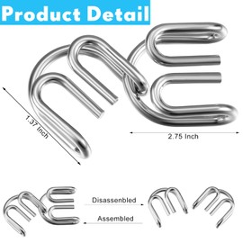 Lenwen Set of 96 Metal Puzzles for Adults with Pouch Puzzles for Adults IQ Test Disentanglement Puzzle Brain Game Unlock Interlock Game Magic Trick Toy Party Favor Challenge