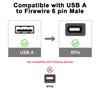 MEIRIYFA Firewire 1394 6 Pin to USB Adapter Cable, Firewire